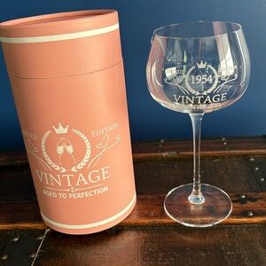 1954 aged to perfection birthday glass